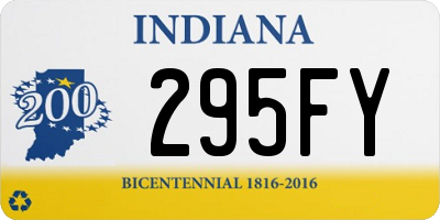 IN license plate 295FY