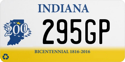 IN license plate 295GP