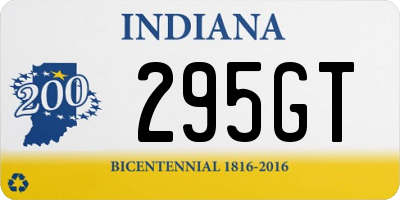 IN license plate 295GT