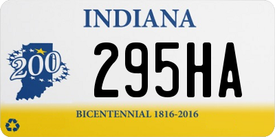 IN license plate 295HA