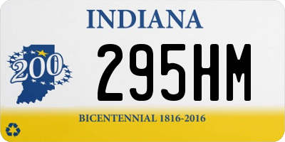 IN license plate 295HM