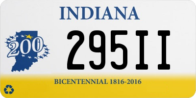 IN license plate 295II