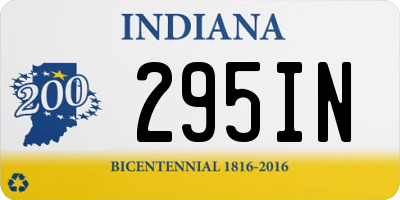 IN license plate 295IN