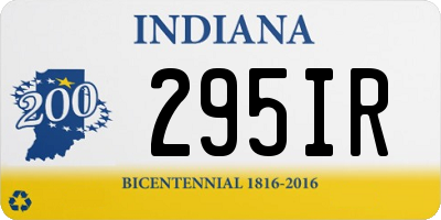 IN license plate 295IR