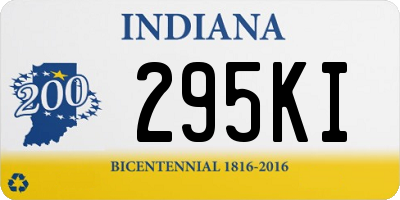 IN license plate 295KI