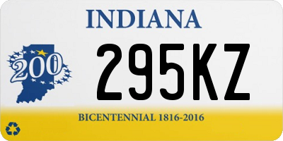 IN license plate 295KZ