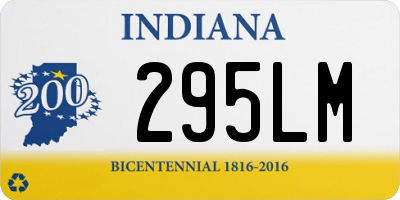 IN license plate 295LM