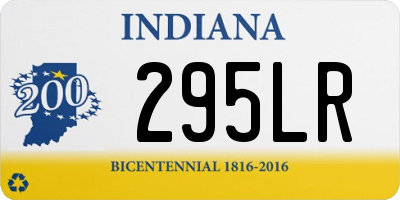 IN license plate 295LR