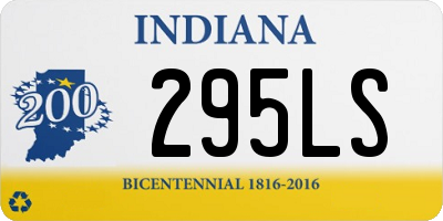 IN license plate 295LS