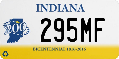 IN license plate 295MF