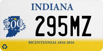 IN license plate 295MZ