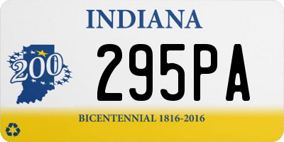 IN license plate 295PA