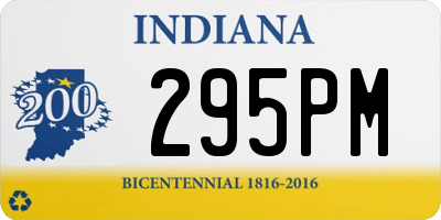 IN license plate 295PM