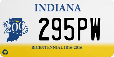 IN license plate 295PW