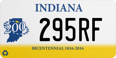 IN license plate 295RF