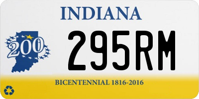 IN license plate 295RM