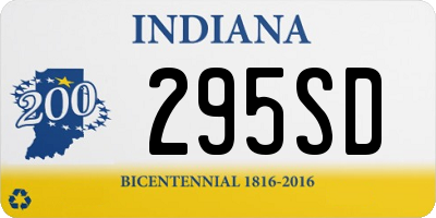 IN license plate 295SD