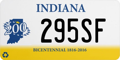 IN license plate 295SF