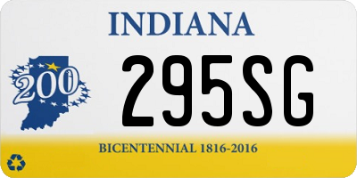 IN license plate 295SG