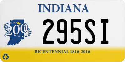 IN license plate 295SI