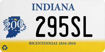 IN license plate 295SL