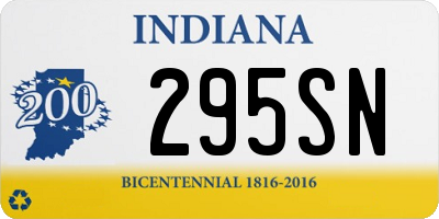 IN license plate 295SN