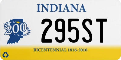 IN license plate 295ST