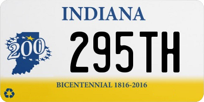 IN license plate 295TH