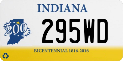 IN license plate 295WD