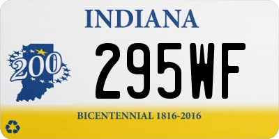 IN license plate 295WF