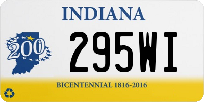 IN license plate 295WI
