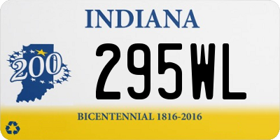 IN license plate 295WL