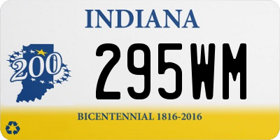 IN license plate 295WM