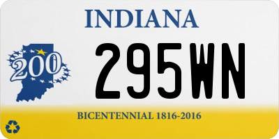 IN license plate 295WN