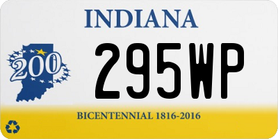 IN license plate 295WP