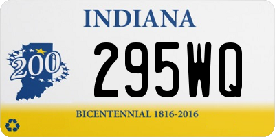 IN license plate 295WQ