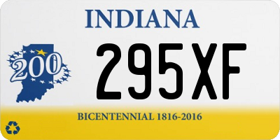 IN license plate 295XF