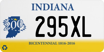 IN license plate 295XL