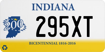 IN license plate 295XT