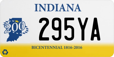 IN license plate 295YA