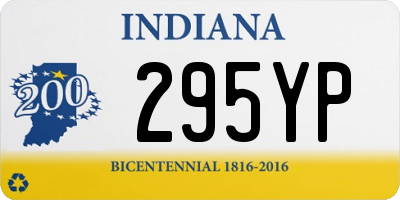 IN license plate 295YP