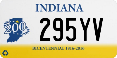 IN license plate 295YV