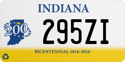 IN license plate 295ZI