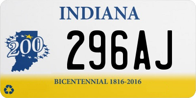 IN license plate 296AJ