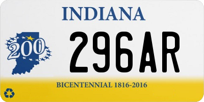 IN license plate 296AR