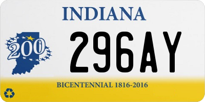 IN license plate 296AY
