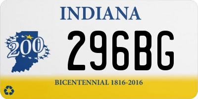 IN license plate 296BG