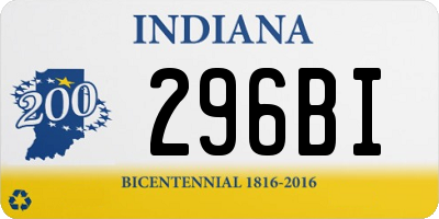 IN license plate 296BI