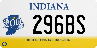 IN license plate 296BS