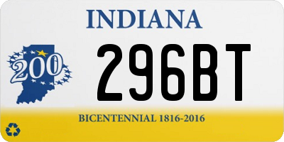 IN license plate 296BT